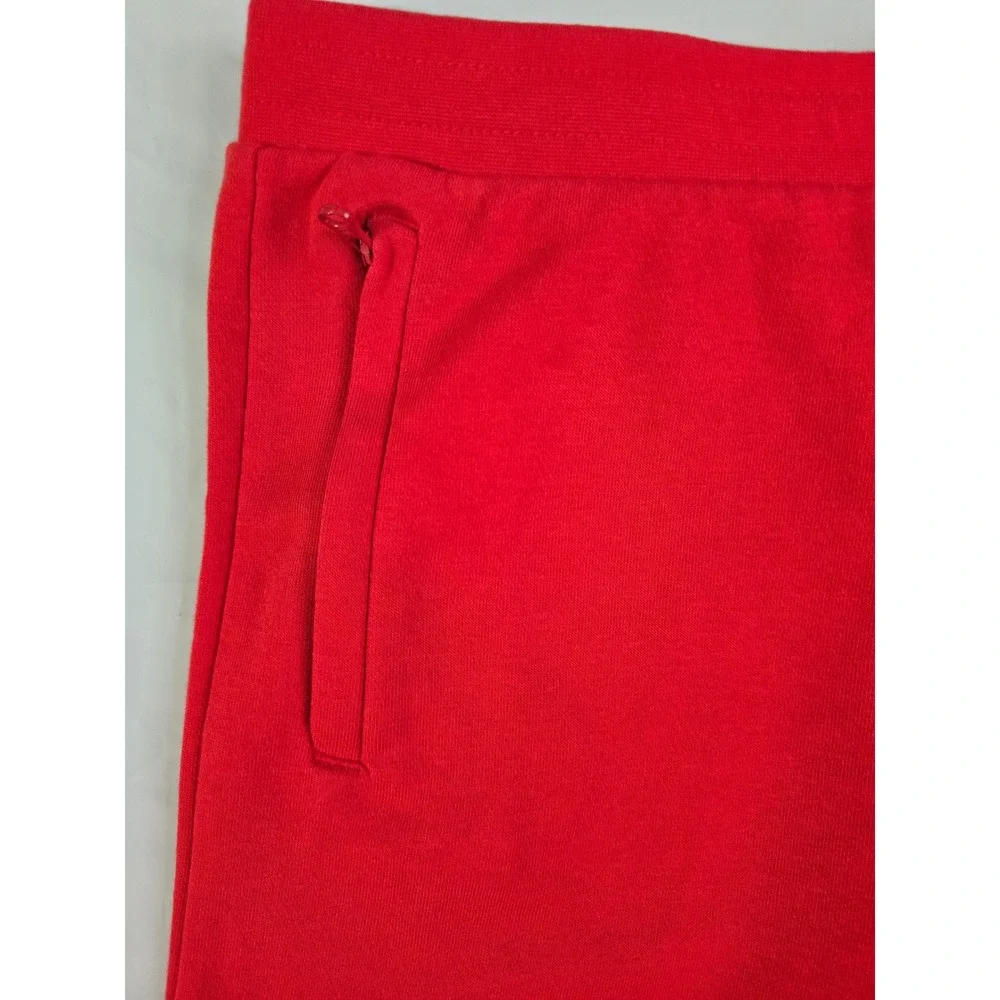 Adidas Originals Boys Red Trefoil Circle Logo Sweat Shorts Size L 13-14Y